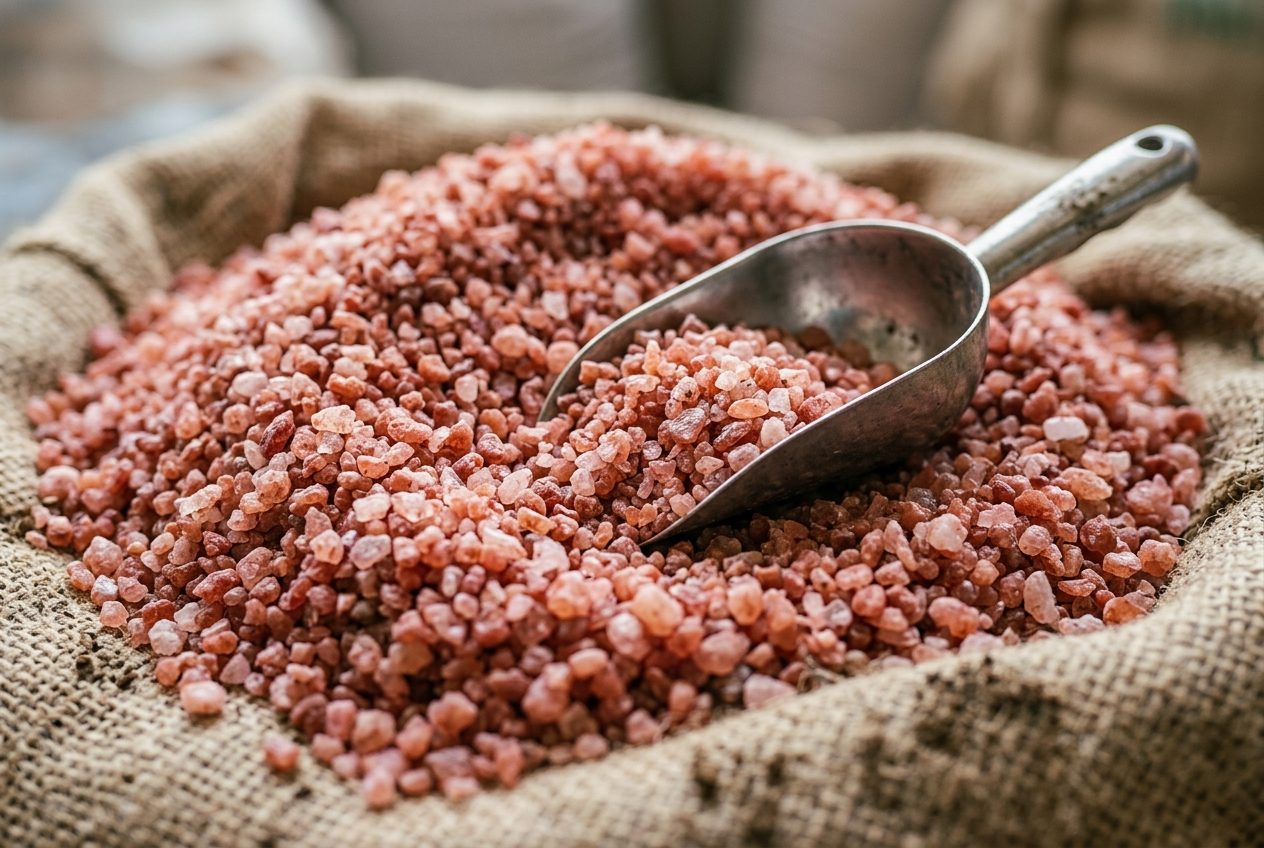 Potash & compound fertilizer granules close-up