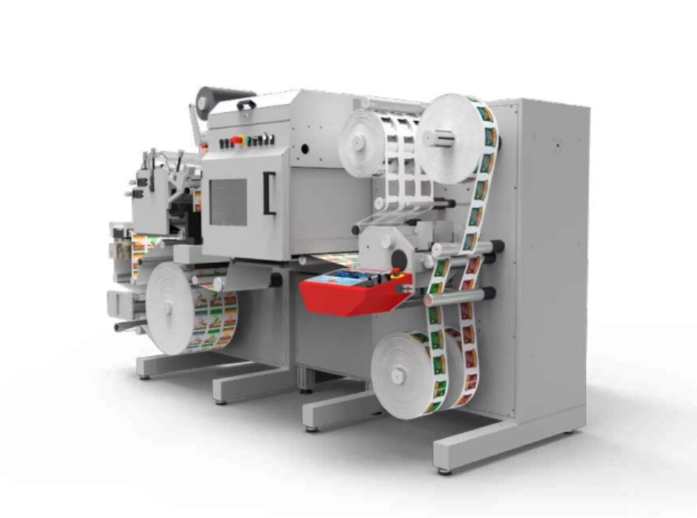 Label finishing and converting line