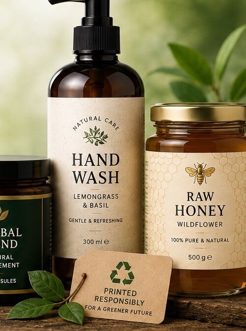 Sustainable natural product labels